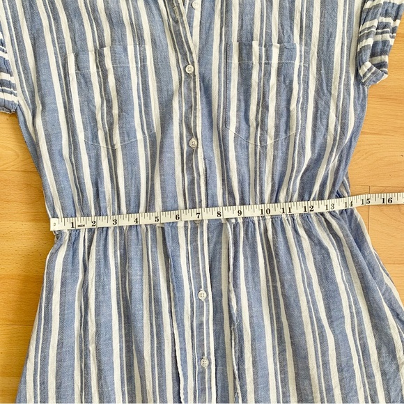 JAPNA Blue and White Cotton Tunic Dress - Picture 3 of 6
